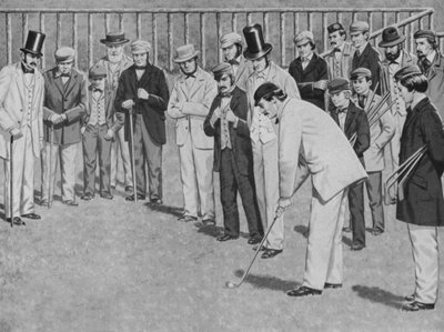 セントアンドリュース、1857年に開催された最初のゴルフ選手権 作： English School